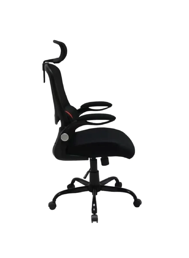 ميكاسا كرسي مكتب عصري عالي الجودة بمسند للرأس أسود 66 x 32 x 60 ملم MC-1108E